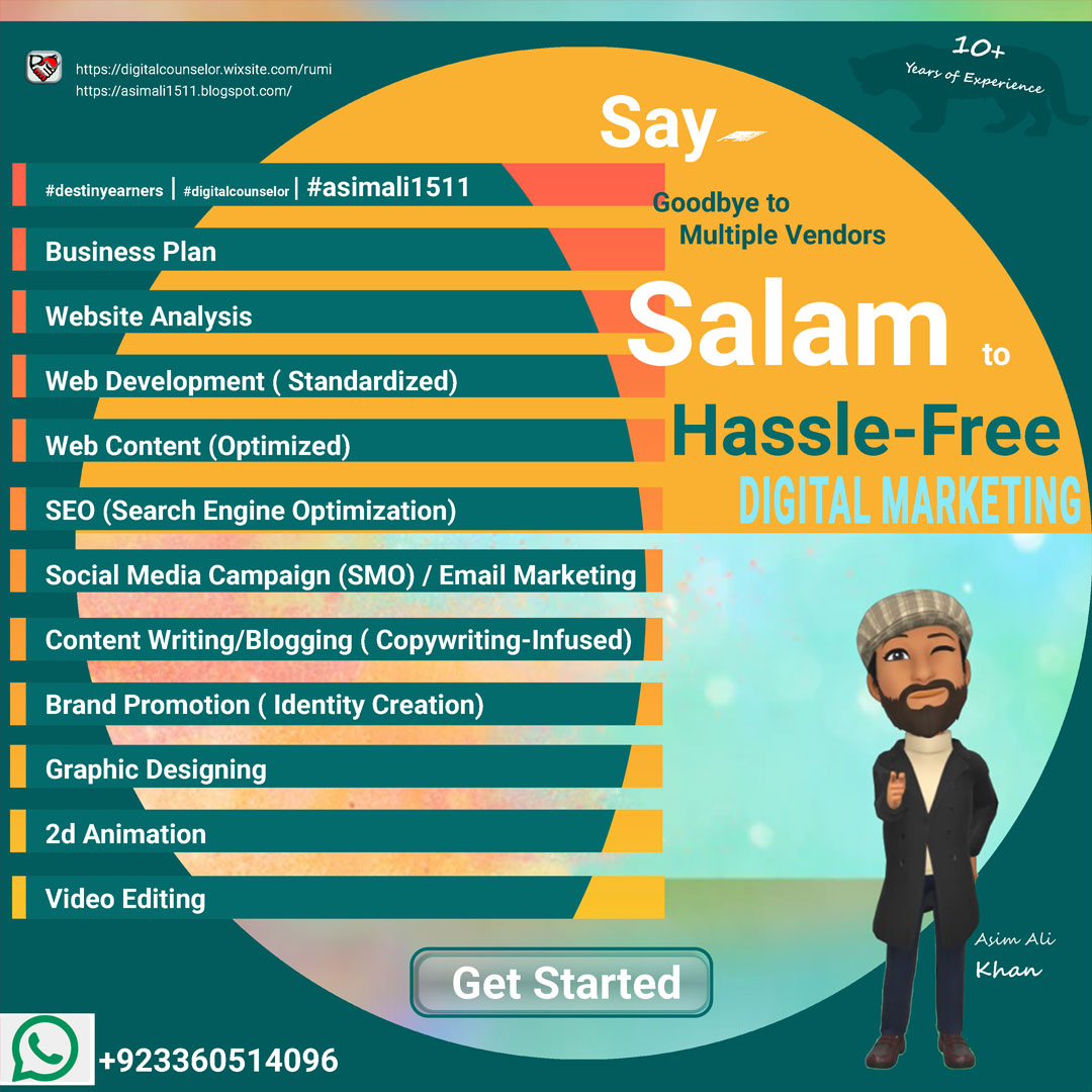 digitalcounslor's tweet photo. Elevate Your Brand with Asim Ali Khan's Digital Marketing Services
+923360514096 ~ Asim Ali Khan
https://t.co/kOs4yMxN1f
#digitalcounselor| #asimali1511 &amp; #DestinyEarners
#Islamabad #Rawalpindi #bahriatown #saddar #DHAIslamabad #dhokesyedan #peshawarroad #harleystreet https://t.co/lf3yqediYg