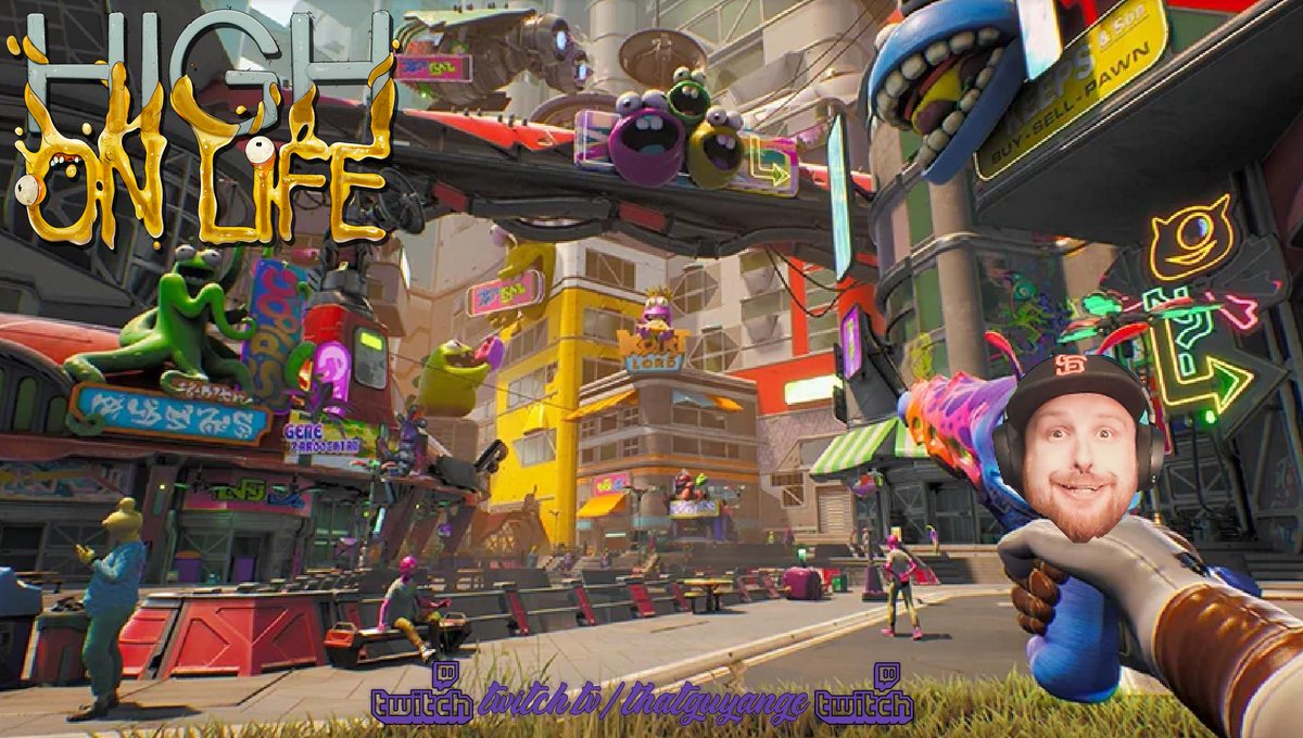 ange_that's tweet photo. 🔴LIVE NOW🔴

Jumping back into @highonlifegame by @SquanchGames.

It was an interesting first experience let's see where the game takes us today! https://t.co/nb1iNNwsgR