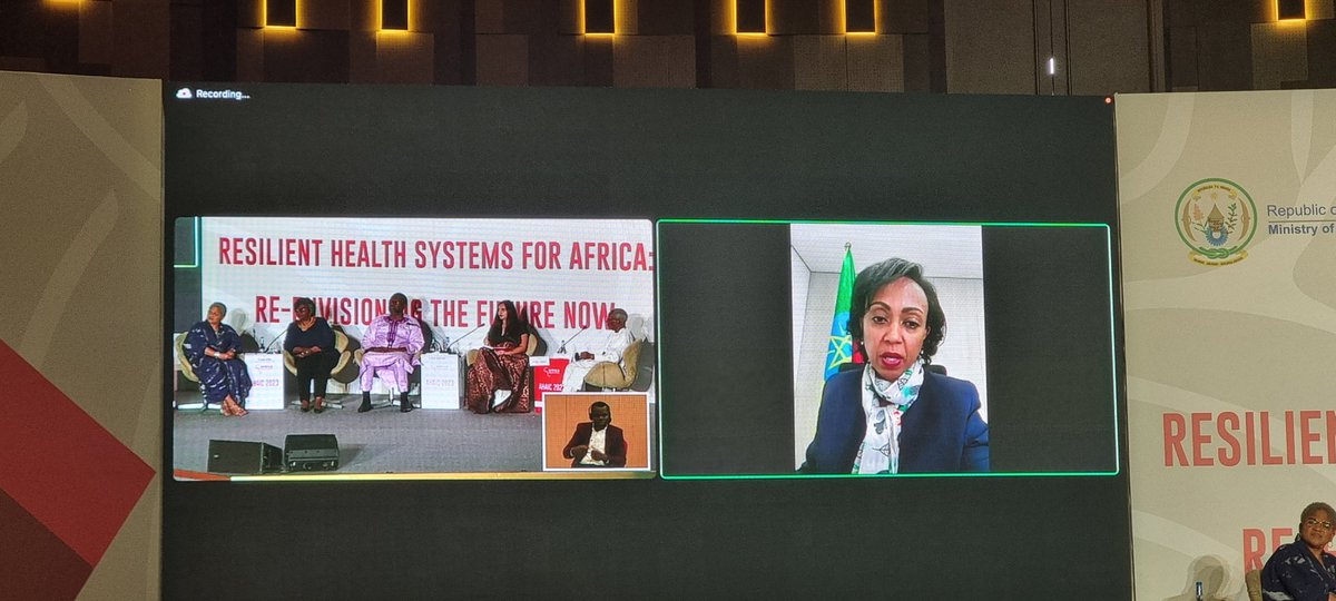 At #AHAIC2023
HE @lia_tadesse 🇪🇹 emphasised on investing on #Healthforce #Sustainablefinancing 
#SustainExemptedservice in the #PHC #MNCH #RHFP #ImmunizationServices  
#Enhance capacity for the manufacturing/local production of vaccine and supplies