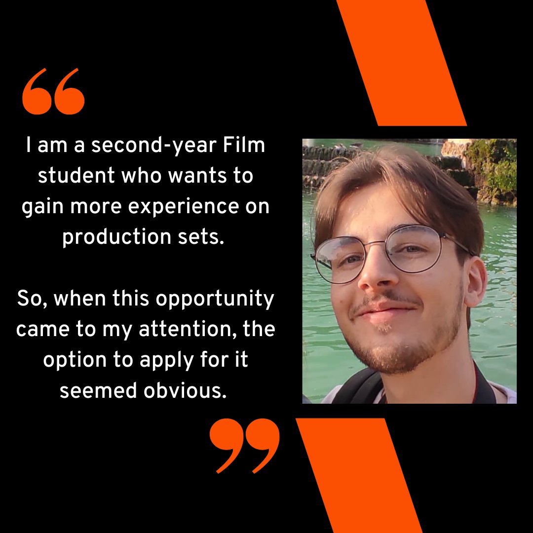 Film student Harvey, recently had the incredible opportunity of being a Runner for @tworiversmedia 

He speaks about how he can apply what he learned from this experience to his current studies and advises others looking to gain similar experience. 

kent.ac.uk/arts/news/5222…