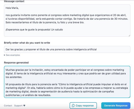 marialazaro's tweet image. #ChatGPTWriter es una extensión de Google Chrome que redacta respuestas a correos electrónicos

Pero no sufras: no funciona en combinación con tu correo electrónico, ni tiene tampoco acceso a tus mensajes. La privacidad de tus comunicaciones electrónicas está garantizada
#IA