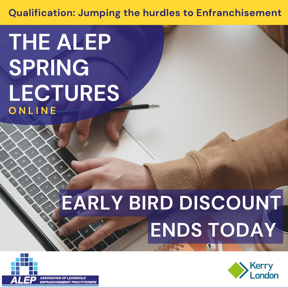 ALEPofficial's tweet image. EARLY BIRD DISCOUNT ENDS TODAY! If you would like to attend the online ALEP Spring Lectures on 14 &amp;amp; 15 March, you can still take advantage of the discount, but you will need to book by 6pm today! ow.ly/BcxY50N4UoK  

#CPD #ALEPlecture #ALEPevents