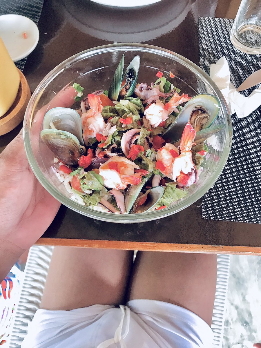 juwmhar's tweet photo. lunch after diving with the sardines and sea turtles  🤿, seafood salad 😋 at Les Cafè Francias 

#alter #AlterCebu https://t.co/8HndFCsGlo