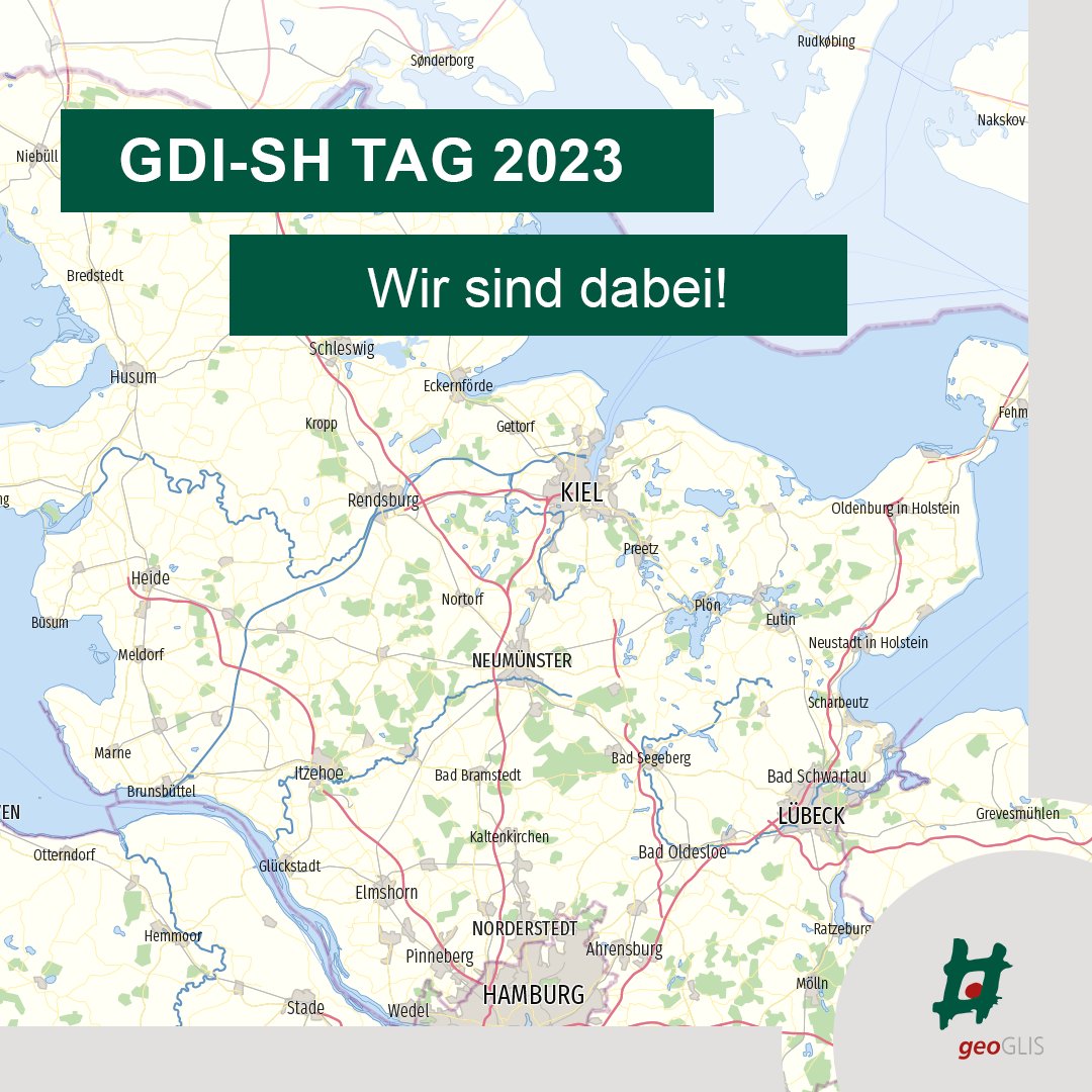 Wir freuen uns, dass wir am 9. Tag der Geodateninfrastruktur am 14. März in Kiel dabei sein dürfen! 
Es werden spannende Aussteller und Vorträge rund um Geodaten in Schleswig-Holstein erwartet. 
#GDI #Geodaten #Karten #maps #SchleswigHolstein #Kiel