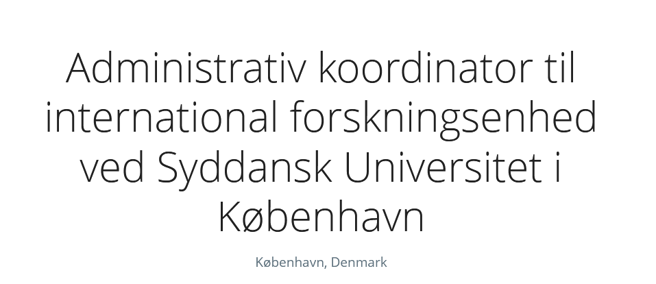 Vil du være vores administrative koordinator? Vi mangler dig! Vi leder efter en erfaren og dedikeret administrativ koordinator med bred faglighed og interesse for økonomistyring i en fondsfinansieret forskningsenhed. Deadline for ansøgning 15. marts. …sd-saasfaprod1.fa.ocs.oraclecloud.com/hcmUI/Candidat…