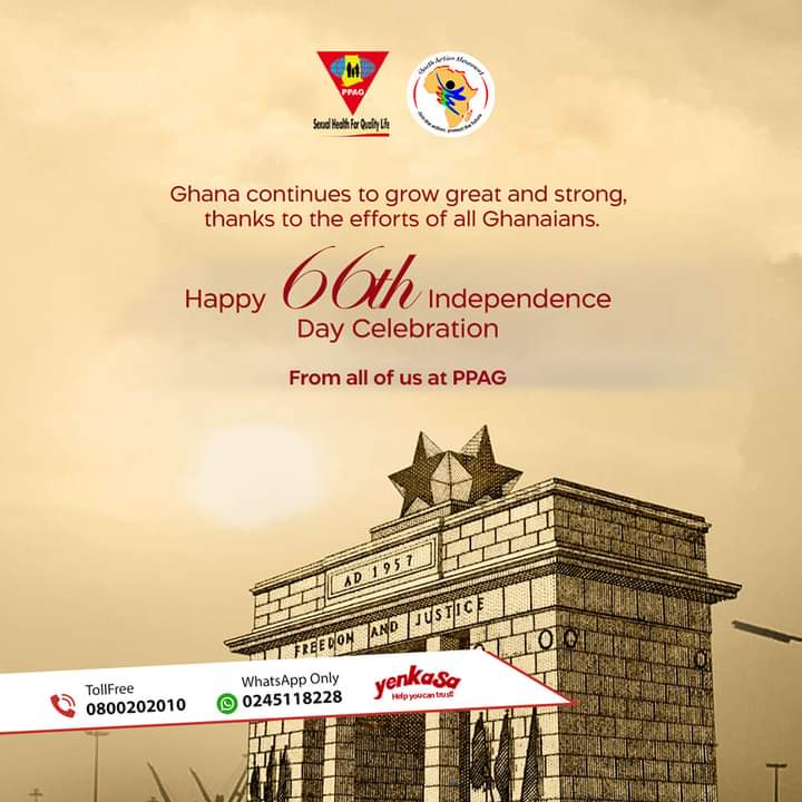 PPAGGhana's tweet photo. Happy 66th Independence Day Celebration to every Ghanaian. 
-From all of us at @PPAGGhana https://t.co/5Lgb6y71Iy