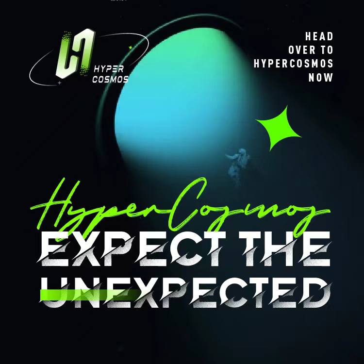 Expect the unexpected from HyperCosmos:  hypercosmos.net

#HyperCosmos #metaverse #blockchain #crypto #nft #defi #dao #btc #eth
