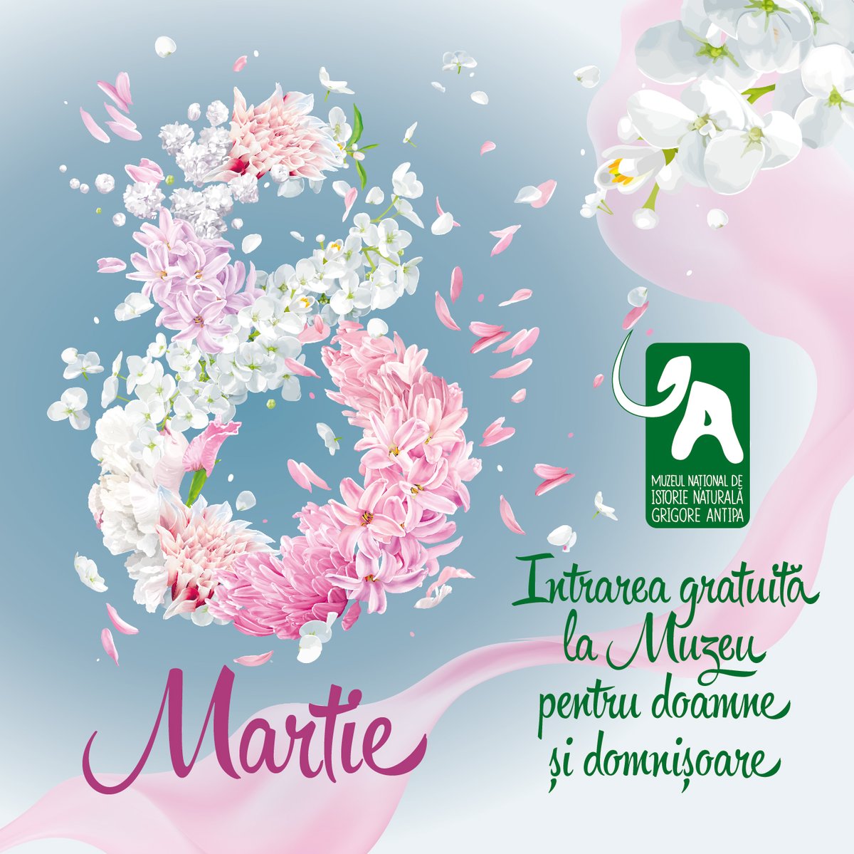 MuzeulAntipa's tweet photo. De #8Martie, cu ocazia Zilei Internaționale a Femeii, Muzeul Antipa oferă în dar doamnelor și domnișoarelor intrarea gratuită pentru vizitarea expoziției permanente! 
👩  🏵️ 🌸 🌺👩  🏵️ 🌸 🌺
Vă așteptăm cu drag să ne vizitați!
#muzeulantipa #ZiuaFemeii https://t.co/VMsD944HvC