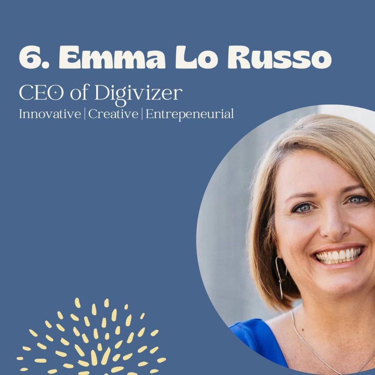 Digivizer's tweet photo. Thank you #advantagepartnerslawyers for celebrating International Women’s Month by sharing some of the most inspirational women in business, including our CEO @emmalorusso
#womeninbusiness #internationalwomensday #iwd #digivizer https://t.co/V1pw8F9MJs