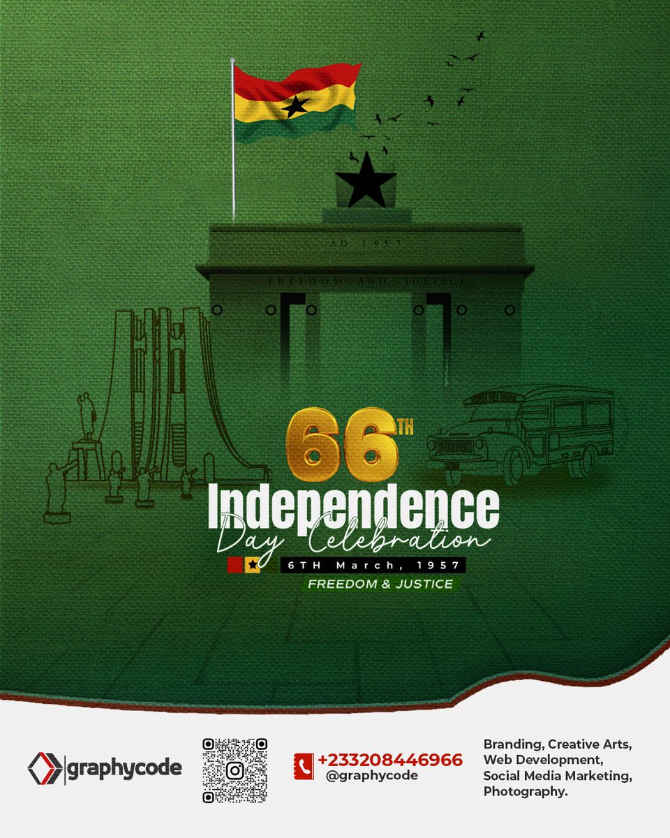graphycode's tweet photo. Happy66th Independence Day 🇬🇭❤️❤️❤️ 6years on....  @graphycode

#Ghana #GhanaIndependence #GhanaAt66 @NAkufoAddo #Volta2023 #freedom &amp; #justice #TrendingNow https://t.co/mkqEPezC7h