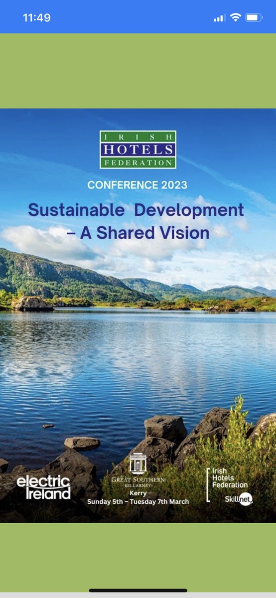 Denyse_Campbell's tweet photo. All set for the Irish Hotels Federation Annual Conference 2023 @GreatSouthernKy. Really looking forward to meeting you all over the next two days! #IHF2023 @IHFcomms https://t.co/Qx3G3BsqoI