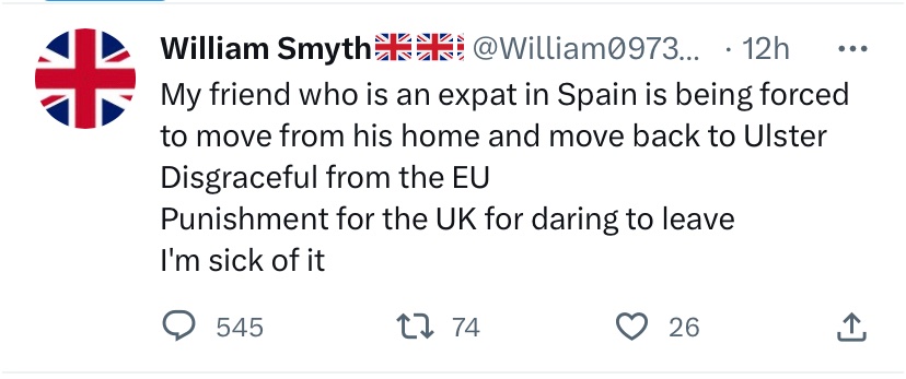 Eyeswideopen69's tweet photo. I love it when Brexiters try to argue that illegal immigrants shouldn’t be sent home.

To the UK. https://t.co/nb1Bkmqaro