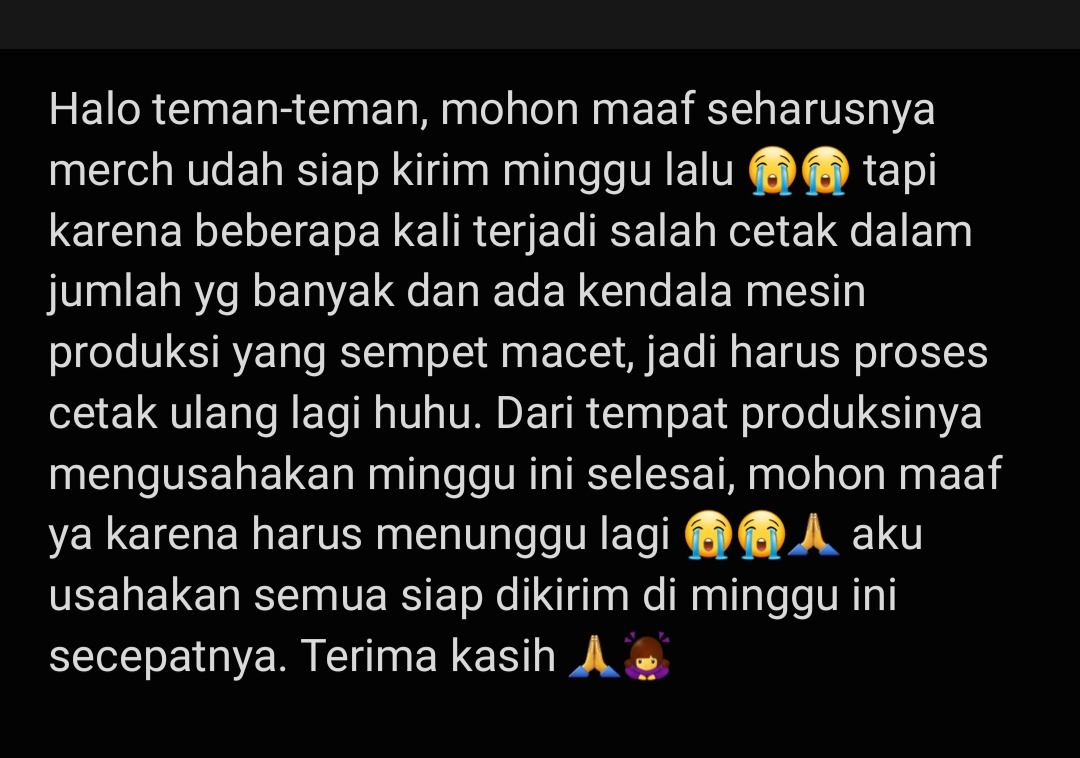 🍀UPDATE🍀
Halo teman-teman, mohon dibaca ya 🙏🙇‍♀️ terima kasih