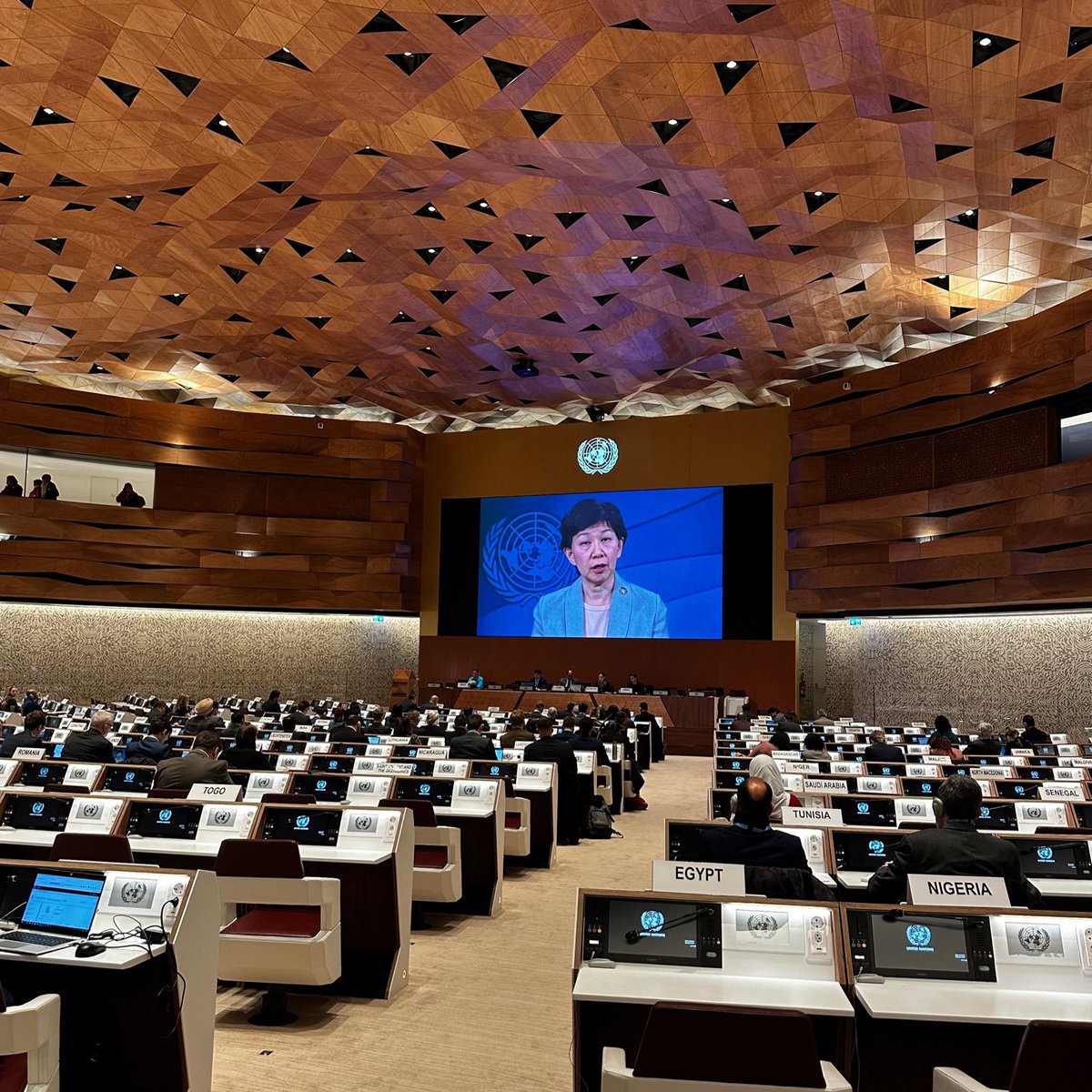 The first 2023 session of the GGE on emerging technologies in the area of LAWS started this morning in Geneva. 🇺🇳 #CCWUN #disarmament #GGEonLAWS 

▶️ Participants listened to a video-statement by HR for Disarmament Affairs, Ms. Izumi Nakamitsu.