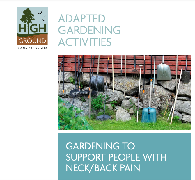 HighGround_UK's tweet photo. See our Adapted Gardening Guide for practical advice on how to make gardening tasks easier if you are affected by neck or back pain.
https://t.co/p3PyB7siPt
#outdoorsisbetter #Rootstorecovery #sth
@theRCOT @TheOTShow @theOThub @RHSPressOffice https://t.co/a6IFj68oVz