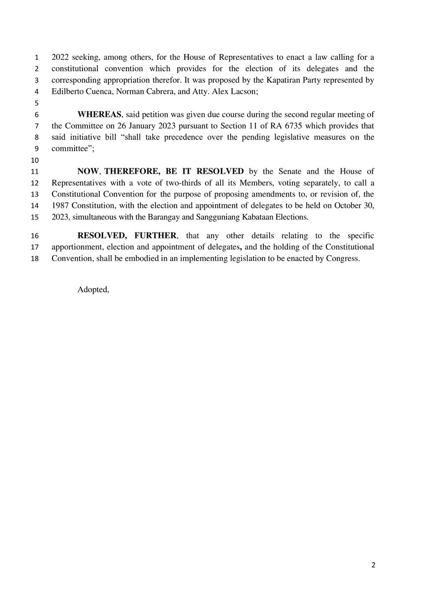 The GUIDON on Twitter "NATIONAL UPDATE House of Representatives votes 30161 in favor of