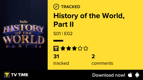 EveryonePoop5's tweet image. I've just watched History of the World, Part II (S01 | E02) - “II”! #historyoftheworldpartii  tvtime.com/r/2JNfF #tvtime