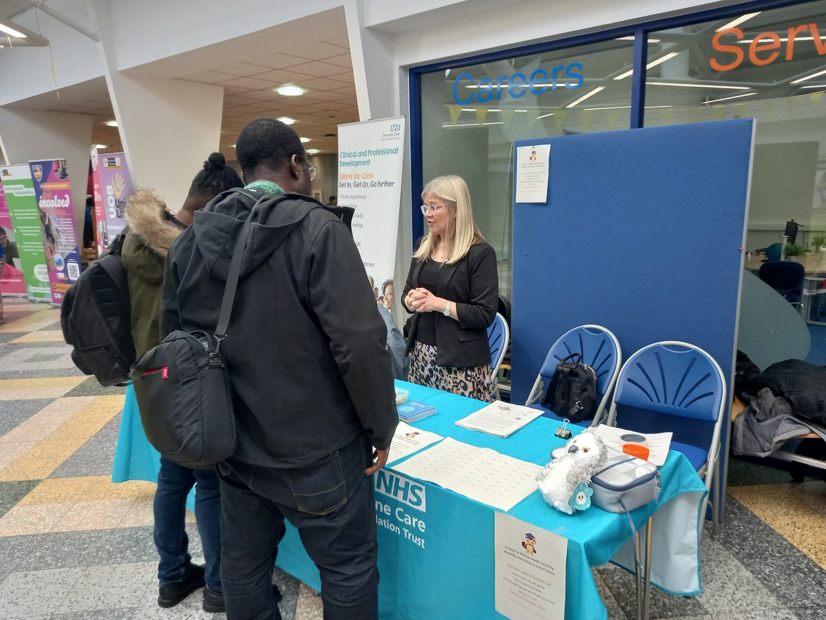Today we're at @BoltonUni promoting NHS careers to Social Work students