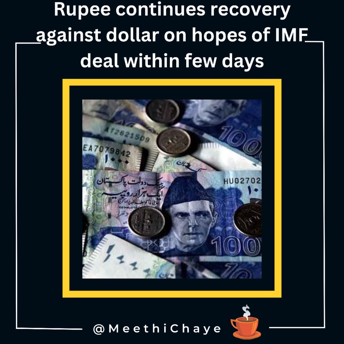 Rupee on upward trajectory.. #IMF #PakEconomiccrisis #PakEconomy