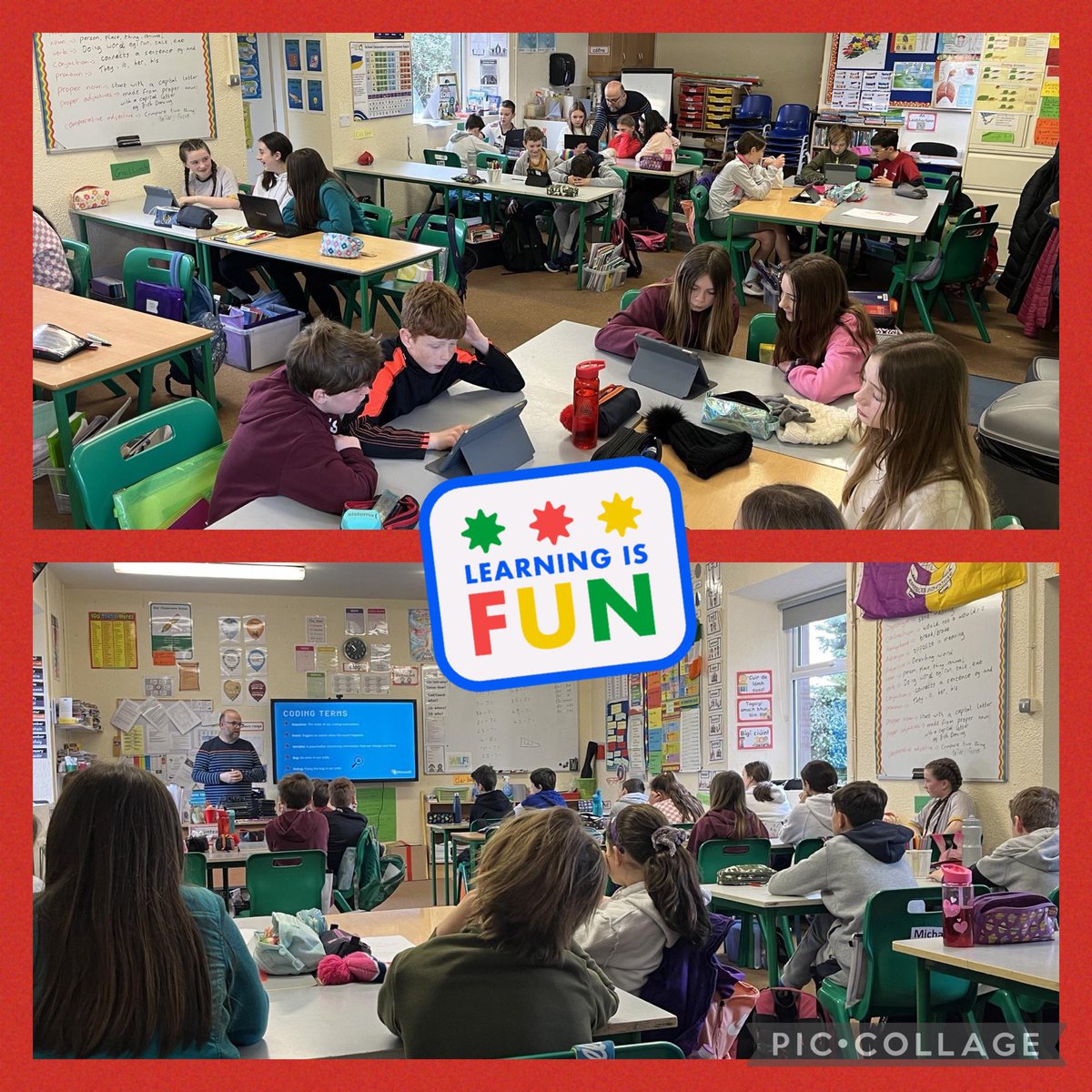 Castletown_NS's tweet image. It was wonderful to have Saoirse’s dad in to teach coding to our seniors on Friday! A very cool day in school- thank you Victor! #monthofcode #microsoftlifeireland