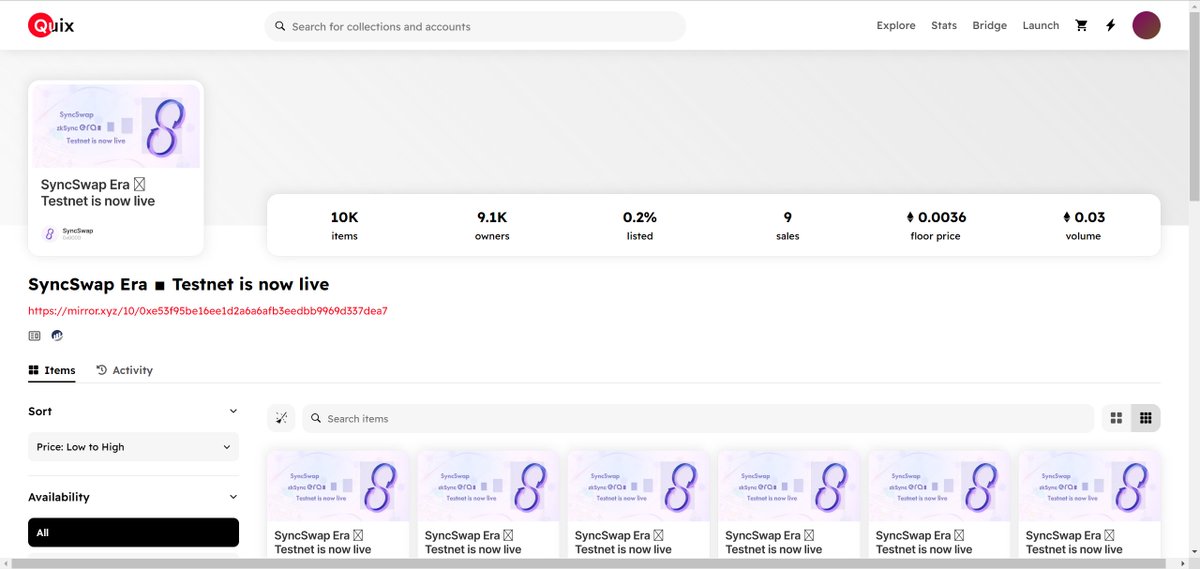 来啊，结束了，给大家空投20个NFT

至于角色会不会上，什么时候上，暂时不清楚

老规矩，关注转发即可，目前地板0.0036😆
<a href="/syncswap/">SyncSwap (((+)))</a> 
<a href="/syncswap_cn/">SyncSwap 中文 🇨🇳</a> 
<a href="/CandyDAO_eth/">CandyDAO.eth(🍬,🍬)</a> 
<a href="/CandyDAO_leaf/">leaf🎒</a> 

抽到的小伙伴别去OS，建议在这里卖更好：qx.app/collection/0xe…