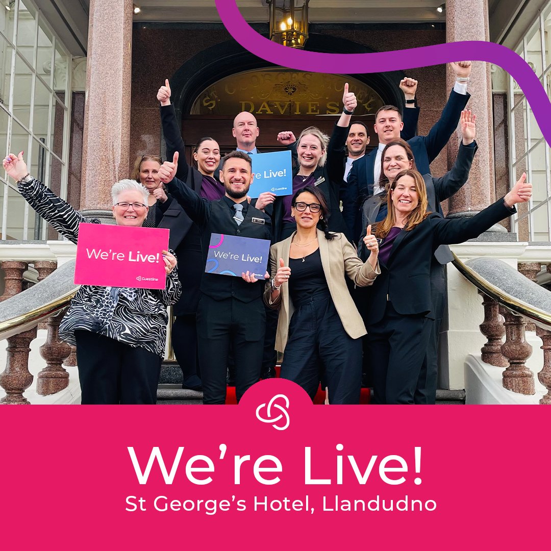 Guestline's tweet image. Guestline gives hoteliers the confidence to achieve their boldest ambitions ⚡

Congratulations to St George’s Hotel Llandudno who are now LIVE with Guestline! Thank you for choosing #TeamGuestline.
Fantastic work Guestline Team #KeyToMore  #GuestlineGoLive