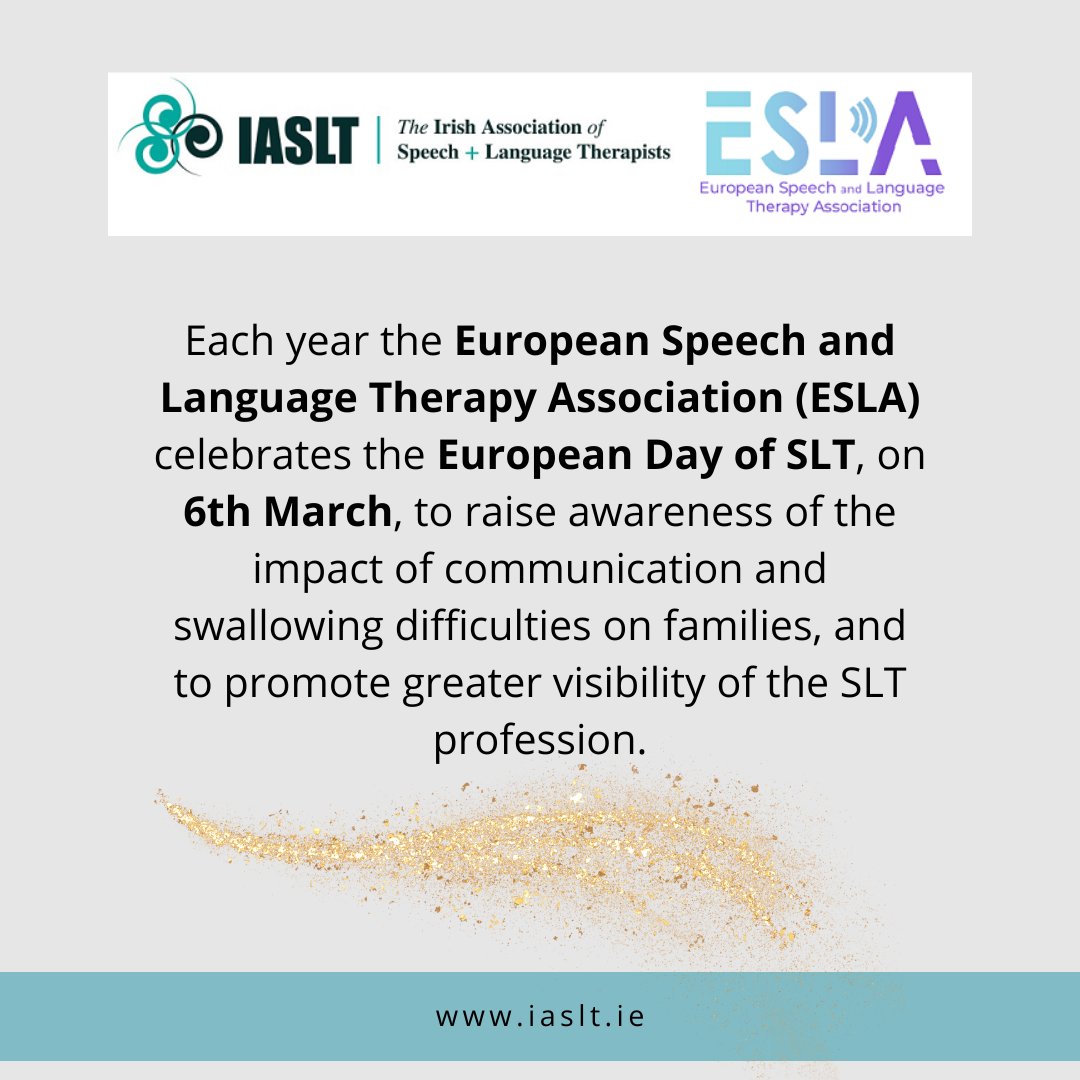 IASLT (@iaslt) on Twitter photo Happy European Speech and Language Therapy day!
#esla #eusltday #sltday #speechtherapy <a href="/ESLAEurope/">ESLA Europe</a> Happy European Speech and Language Therapy day!
#esla #eusltday #sltday #speechtherapy <a href="/ESLAEurope/">ESLA Europe</a>