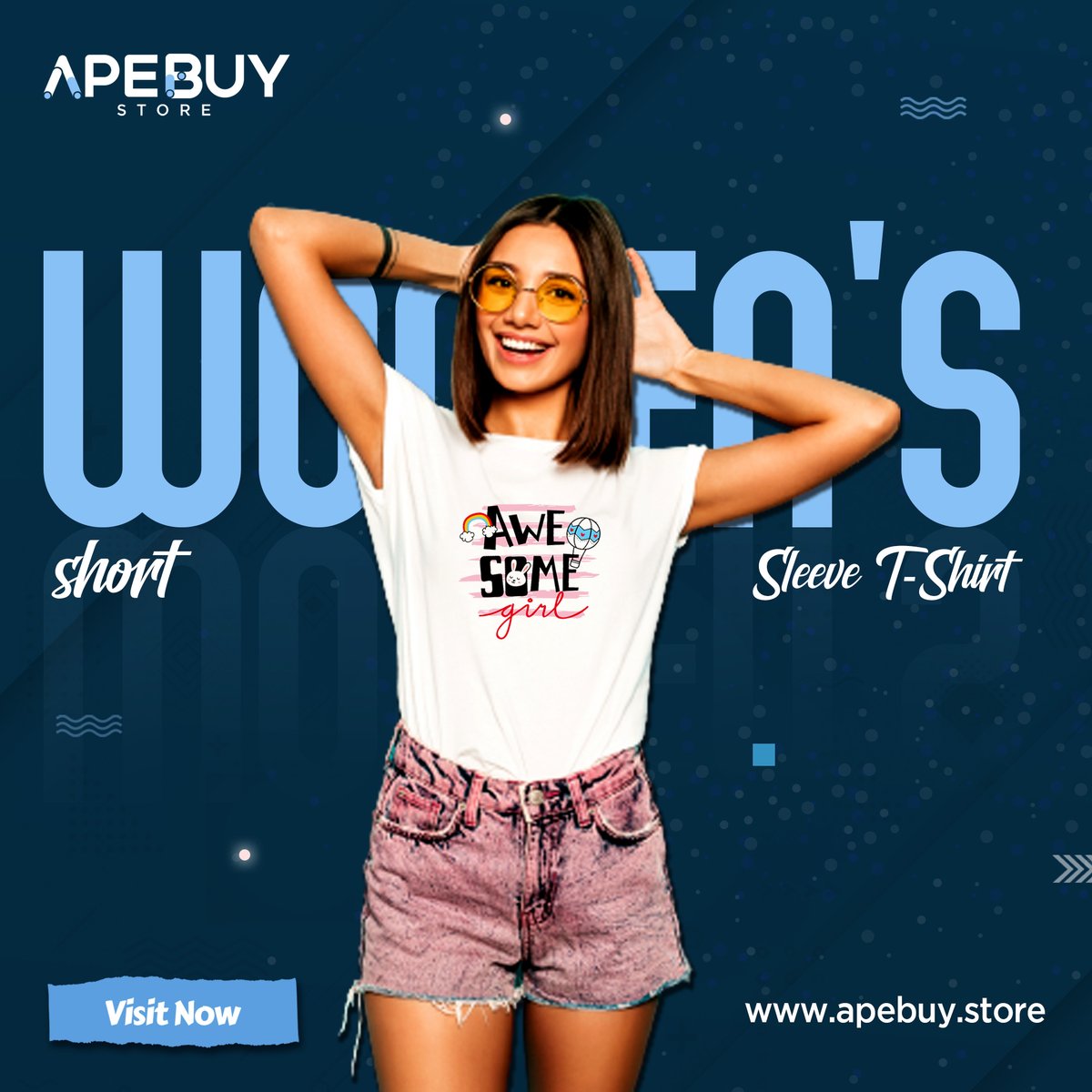 Looking for something more unique and eye-catching in your wardrobe? #ApeBuy's collection of #womensTshirts offers a range of bold and #stylish designs. #wonenFashion #TrendyClothing #IndividualStyle #ExpressYourself #womenTShirts #Stickers #DistinctiveCollection #Femalefashion