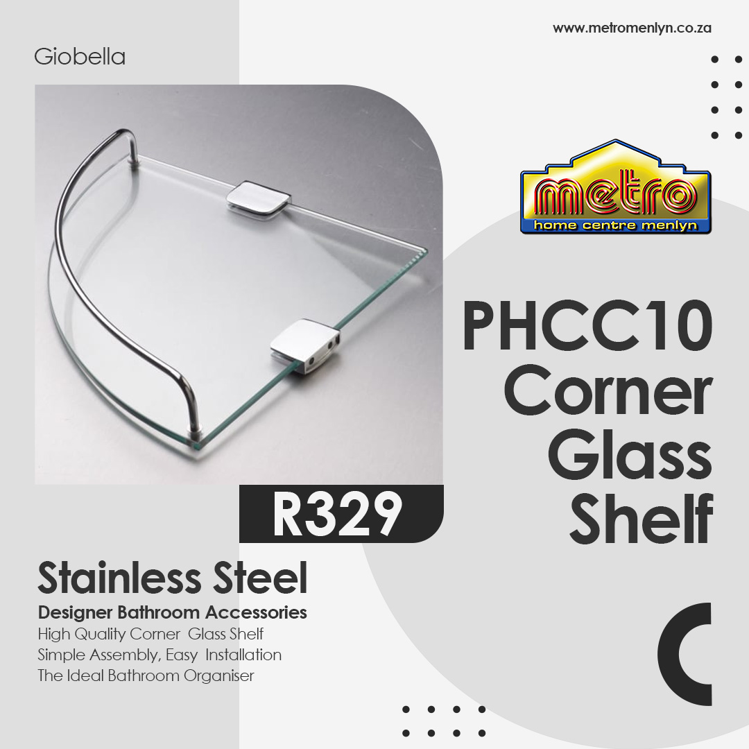 MMenlyn's tweet image. Visit our website today and save on Giobella PHCC10 Corner Glass Shelf at Metro Menlyn 👇👇👇 🔥🔥🔥
metromenlyn.co.za/shop/phcc10-co…
.
.
.
#bathroomaccessories #bathroomstyling #bathroominterior #bathroomremodel #bathroomdesigns #bathroomtiles #instagood #accessories #metro_menlyn