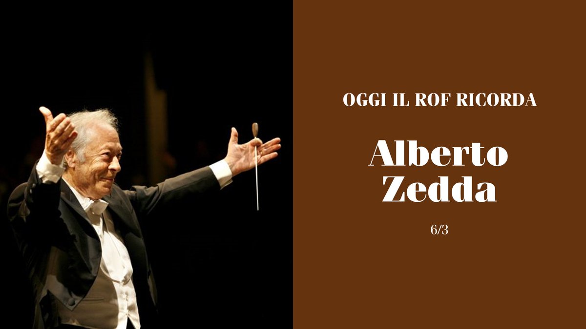 Oggi il ROF ricorda Alberto #Zedda, figura cardine del nostro Festival in cui è stato Direttore artistico e Direttore dell'Accademia Rossiniana sin dalla sua fondazione. Lo ricordiamo tutti con profondo affetto e gratitudine.