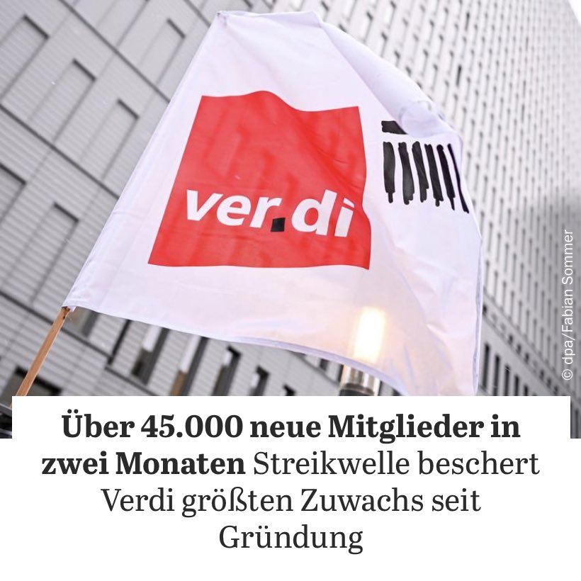 Die Streikwelle rollt🔥
<a href="/_verdi/">Ver.piss.di</a> legt um 45.000 Mitglieder zu! Seid ihr schon Gewerkschaftsmitglied?