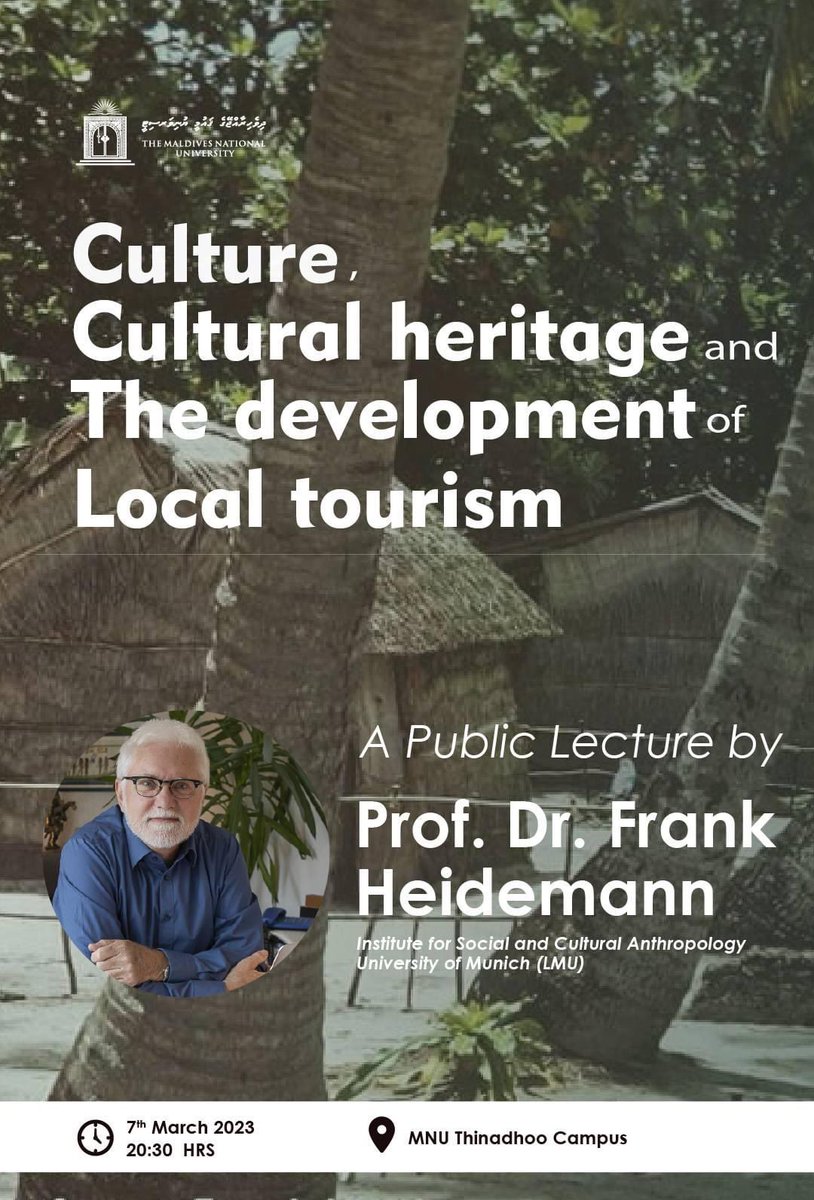 mnu_tc's tweet photo. A public lecture by Prof.Dr.Frank Heidmann
Institute for Social and Cultural Anthropology, University of Munich https://t.co/HuJeNAUWXn