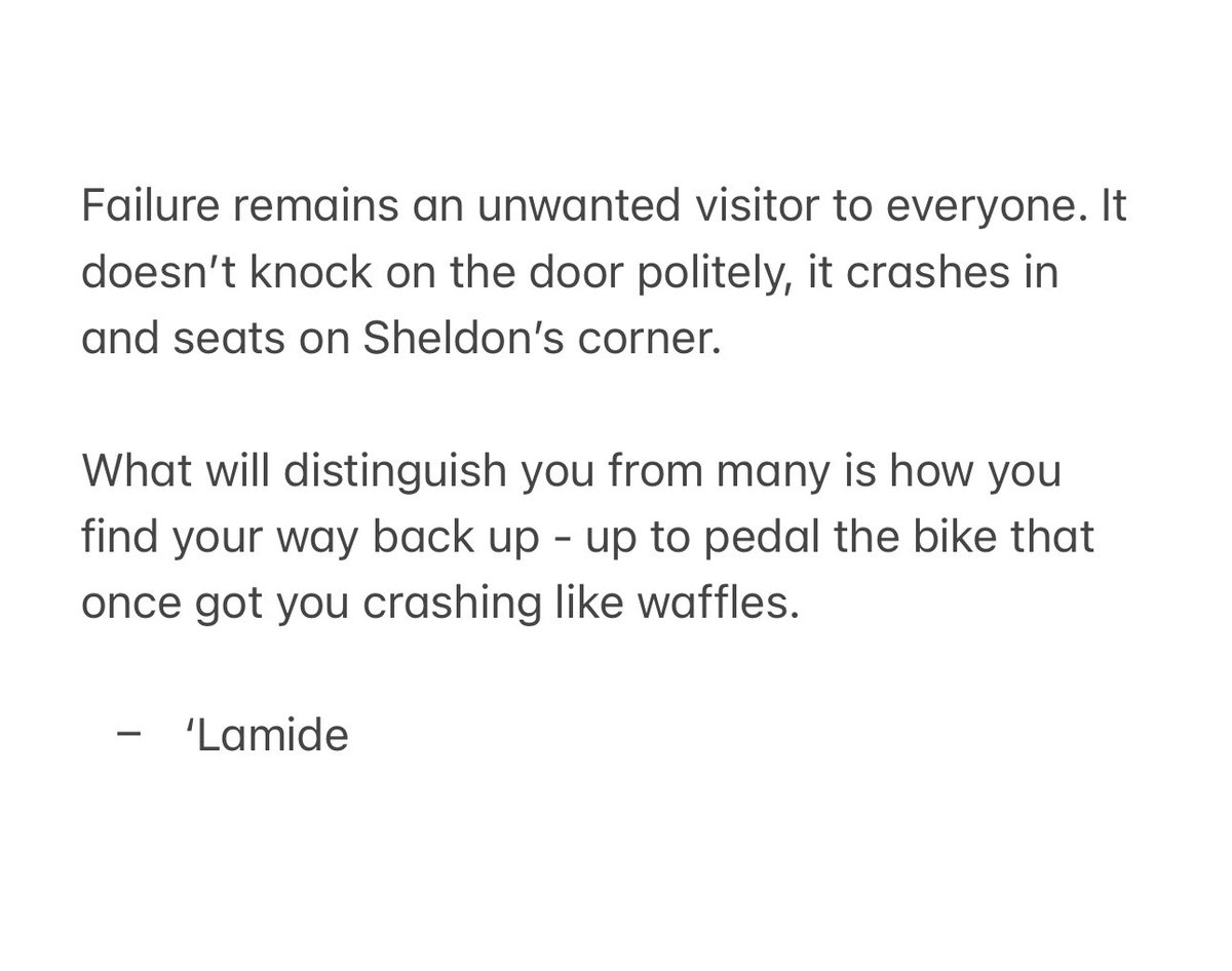 lamidejohnson's tweet photo. We all fail, and it’s fine. https://t.co/DRXOpdP21I