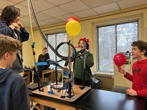 hfsFriends's tweet photo. Eighth grade are working on building marble rollercoasters to learn about slope, potential &amp; kinetic energy, and inertia! They will measure the marble's speed at various points to calculate the deceleration of the marble due to friction and air resistance. 
#science #QuakerEd https://t.co/TpGi80kXK4