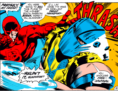 MarvelADay's tweet photo. #MarvelADay #DD85 With a THRASH! Daredevil takes care of Gladiator. - VA https://t.co/CFzNPtv4tZ