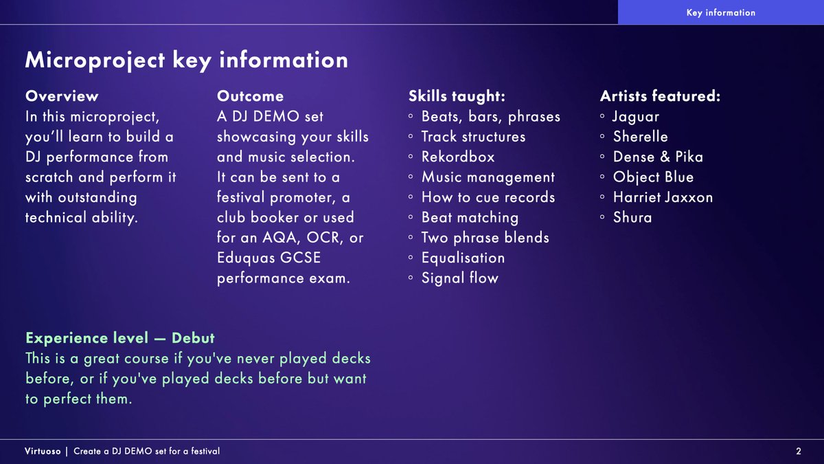 Revolutionizing music education, 1 Microproject at a time! With renowned artists like <a href="/JaguarWorldwide/">JAGUAR</a> , <a href="/iamsherelle/">SHERELLE 🌐</a> &amp; <a href="/densepika/">Dense & Pika</a> teaching learners how to ace their performance element of GCSEs, we're beyond excited! Thank you to everyone who's made this happen. #MusicEducation