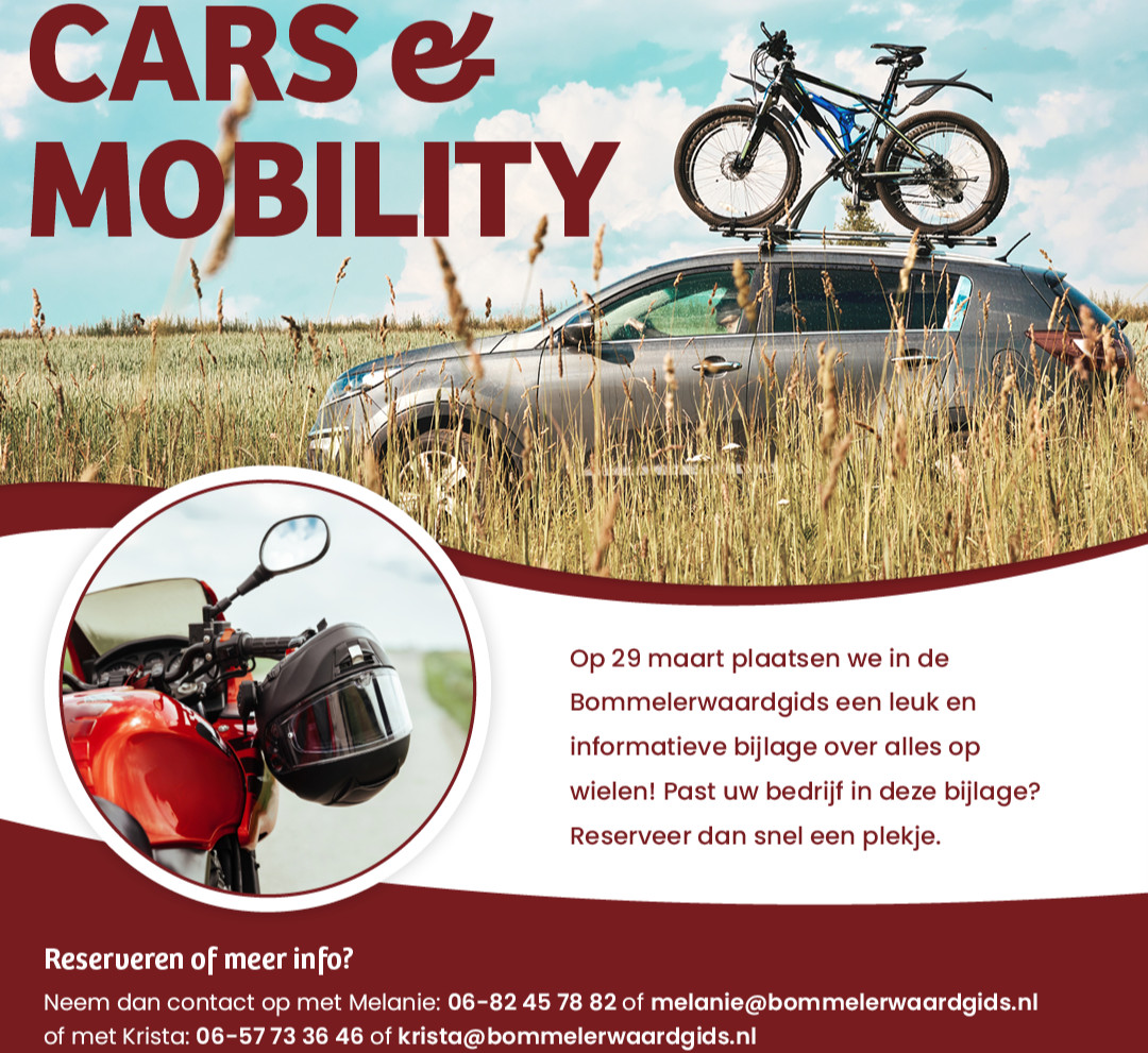 Beste ondernemer,

Dit jaar brengen we twee keer de Special Cars &amp; Mobility uit. De eerste editie komt uit op 29 maart. Ben jij een ondernemer die zich richt op vervoer? Dan is dit de special waar je in wilt komen te staan. 

Bel Melanie 06-82 457882 of Krista 06-57733646!