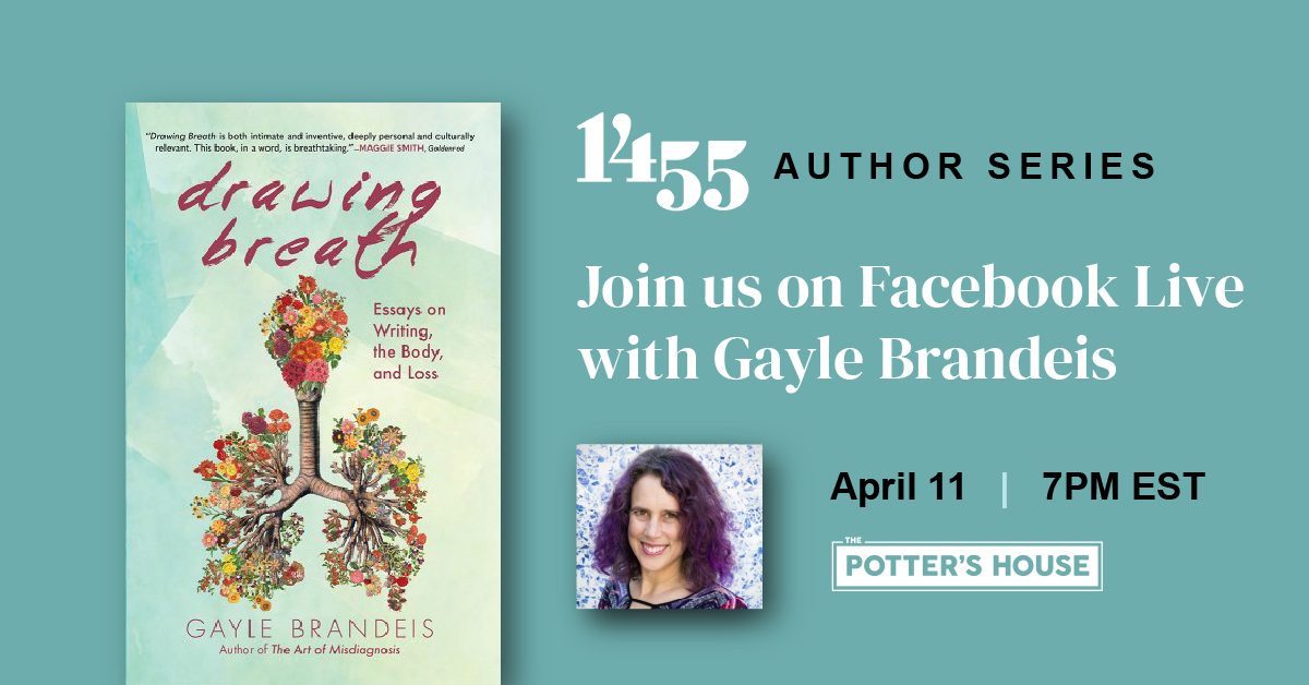 JOIN US APRIL 11, 7PM EST FOR A READING & INTERVIEW WITH GAYLE BRANDIES:

@gaylebrandeis will share her new essay collection Drawing Breath with pieces surrounding writing, the body and loss  >  buff.ly/3ykIH36 

 #essaycollection #literature #books #1455authorseries