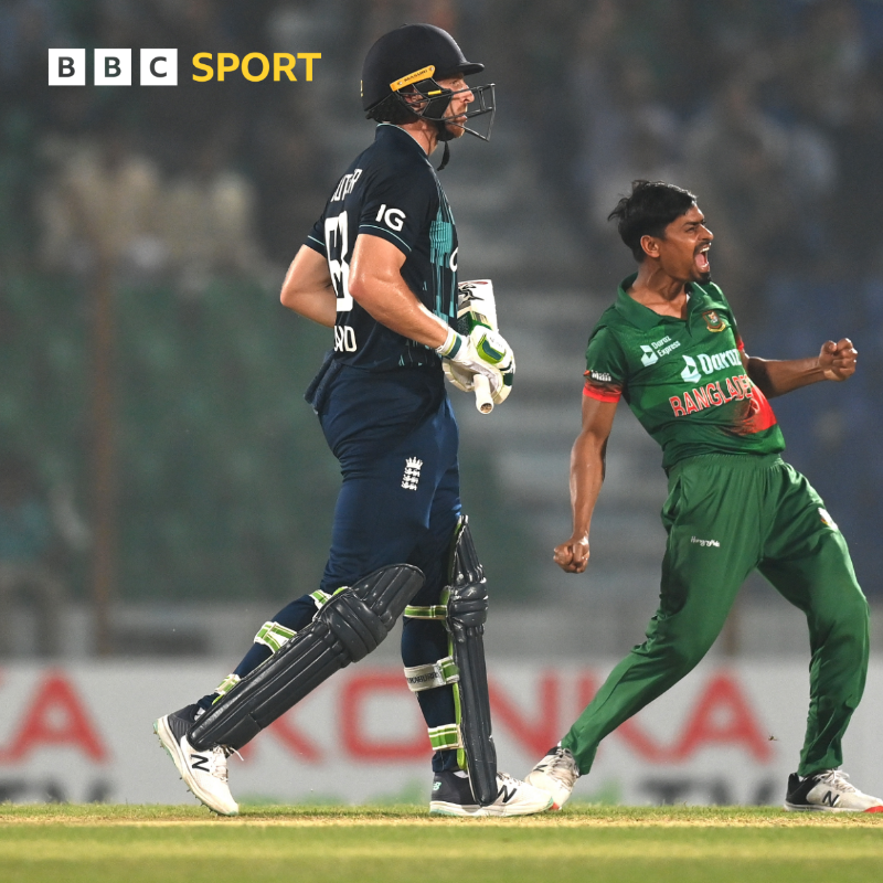 BBCSport's tweet photo. Having already won the first two matches, England took the series home 2-1 🏆

Despite the loss captain Jos Buttler has said the series has acted as "great preparation" for the World Cup 💪

#BBCCricket #BANENG