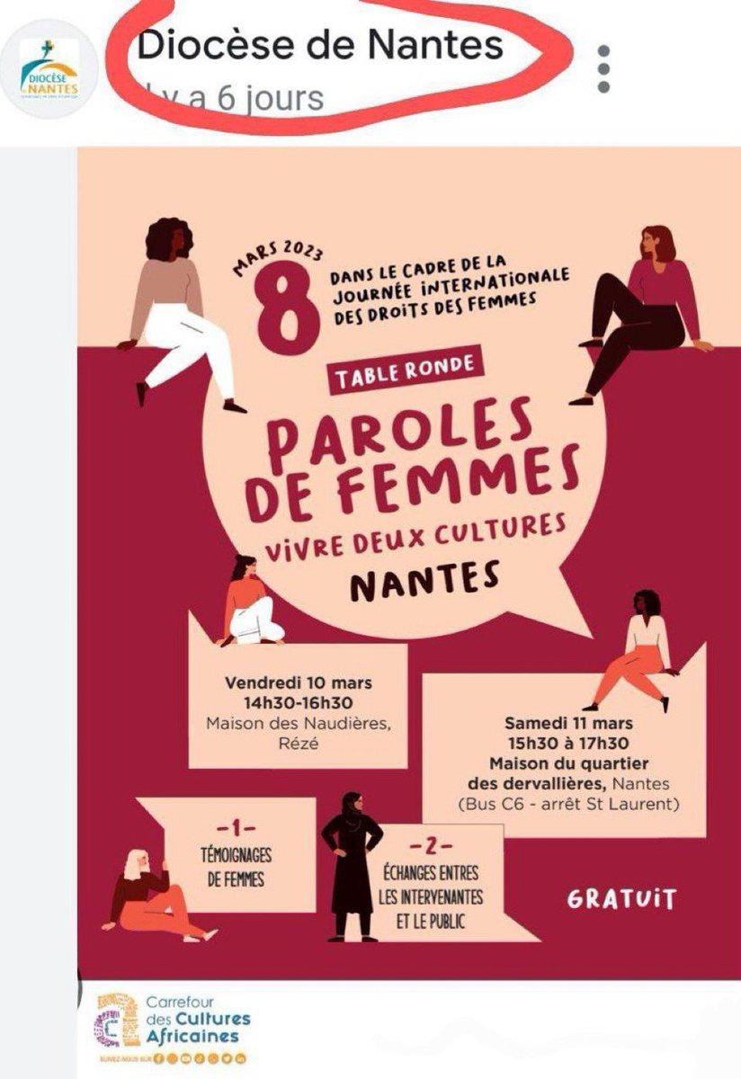 Il est loin le temps des croisades.
Maintenant, le #diocèsedeNantes fait l’apologie du voile musulman. 
Le progrès.

#Nantes