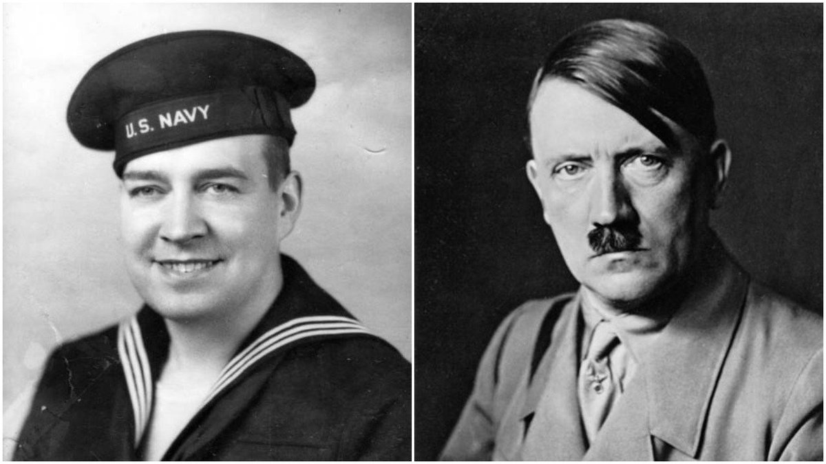 NavalInstitute's tweet photo. #OTD in 1944, Willy Hitler joined the fight against his uncle Adolf by enlisting in the U.S. Navy. Initially rejected, he received permission to serve after writing to FDR and getting cleared by the FBI. He later changed his name and lived quietly in NY until his death in 1987. https://t.co/m2HvQuetlD
