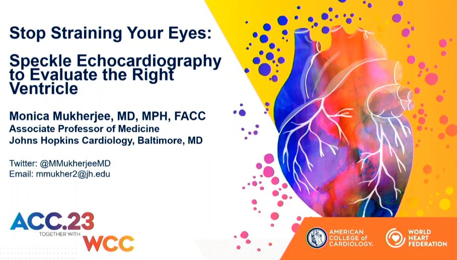 Looking forward to #ACC23/#WCCardio discussion - ongoing now! - by Dr. @MMukherjeeMD on the RV!