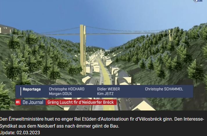 luxembourgize's tweet photo. @MCKitkat182 @GunstickULM @tram_luxembourg @P_Goldschmidt @CityLuxembourg #NeudorfDirectBridge now has the required environmental authorizations to start building works in Fall https://t.co/98TJh3kCWU https://t.co/4IJAIOdbnm