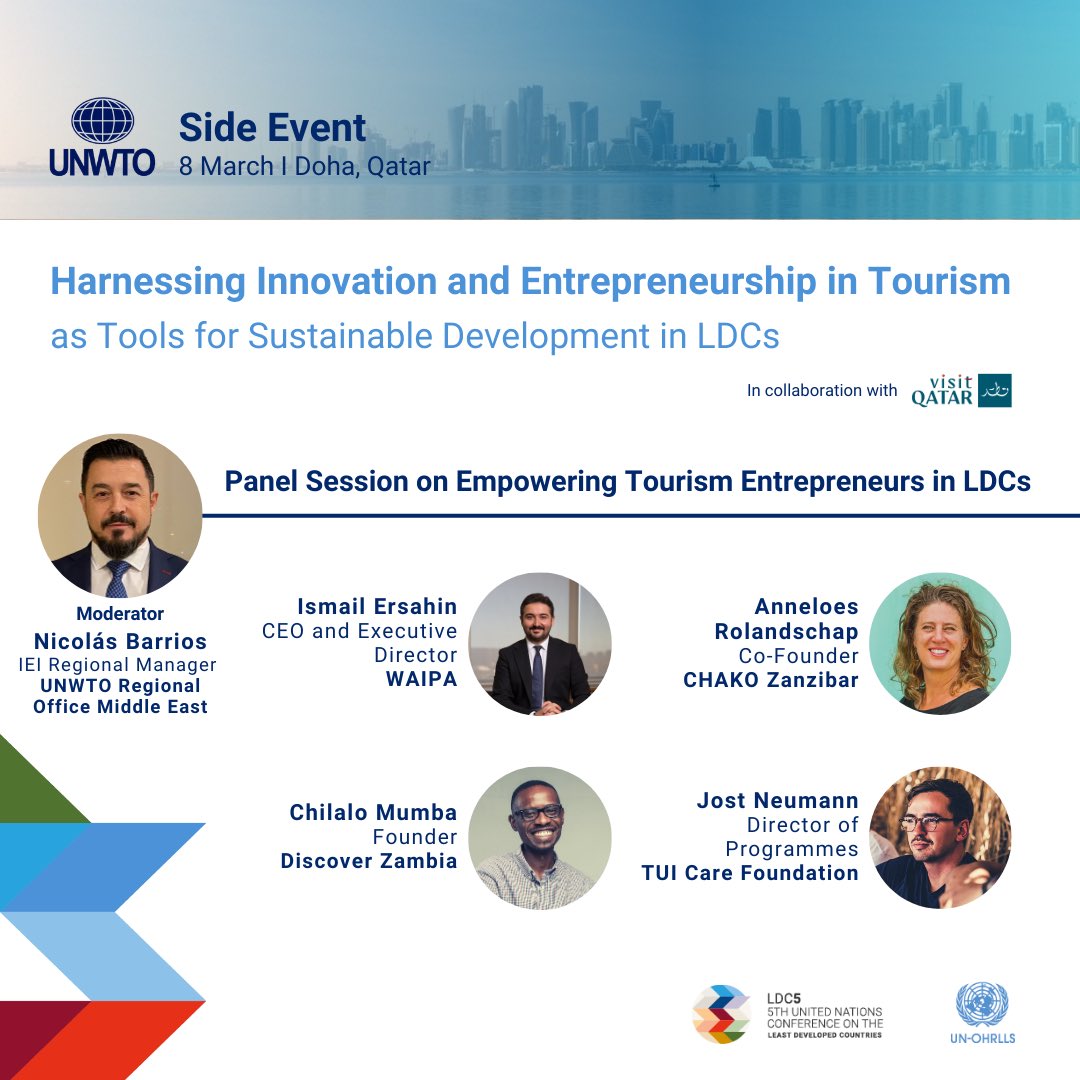 Continue learning about #tourism and the way it can positively impact #people, #planet and #prosperity through #innovation at the UN #LDC5 Conference.
 
💫When including #entrepreneurs into the development equation, we are able to accelerate the achievement of the #SDGs.