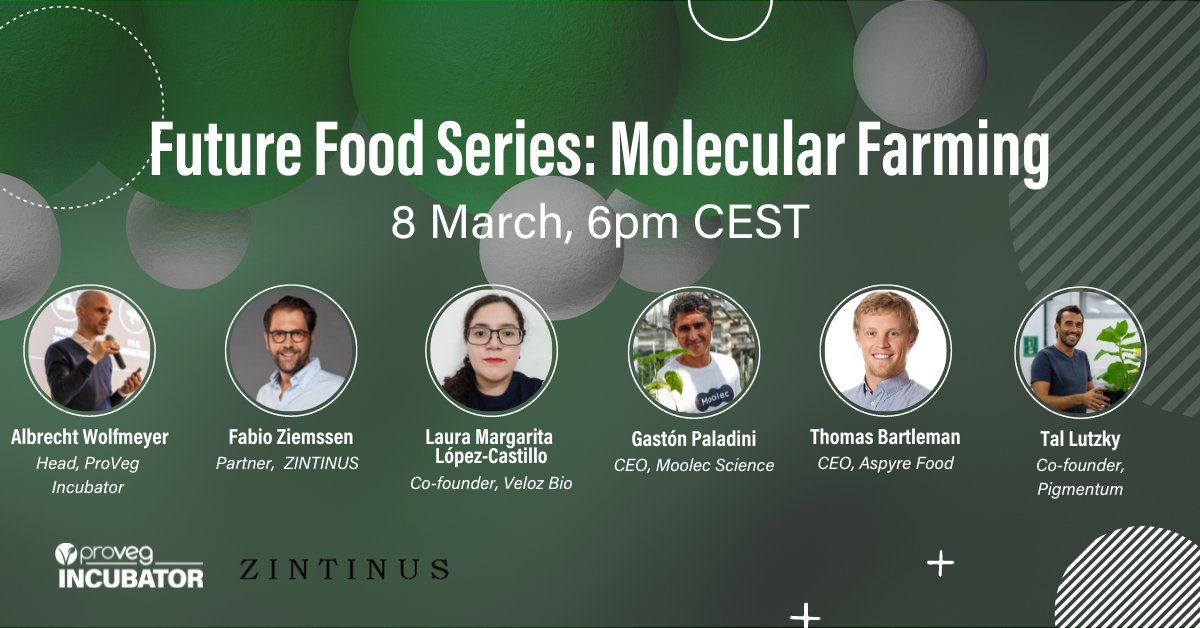 Speaker announcement 📢

We're excited to share our speakers with you for the Future Food Series 👩‍🔬 event on Wednesday, in which we'll be delving into the fascinating subject of #molecularfarming 🌱 

Join us ➡️ bit.ly/3IqbcCq