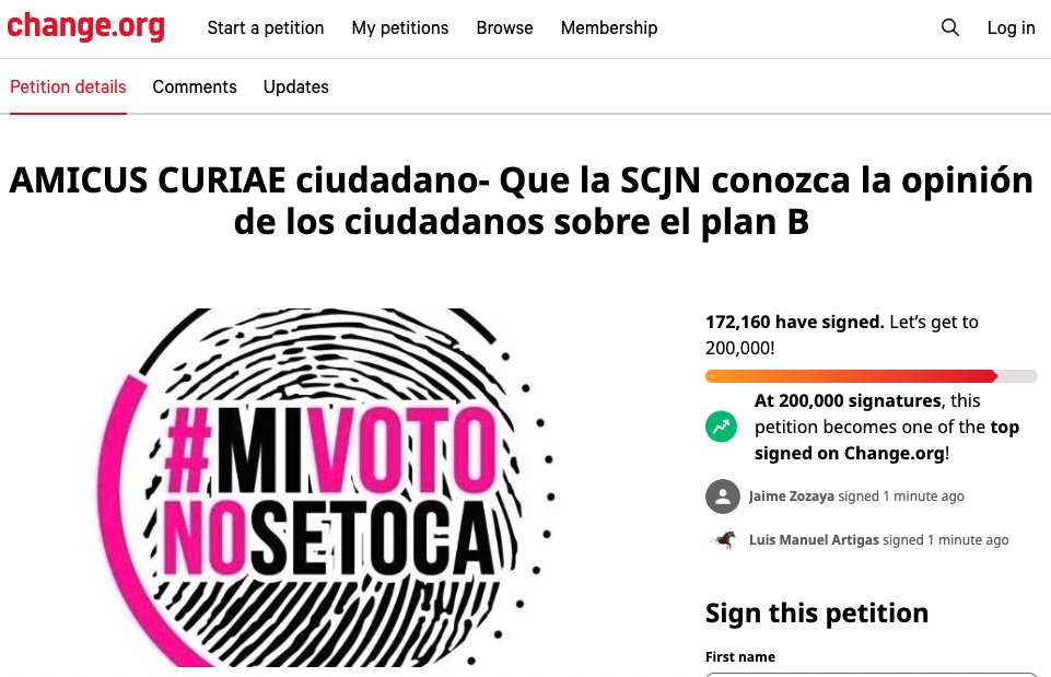 SocCivilMx's tweet photo. #SeguimosEnMarcha #MareaRosa 

Formemos parte de la #MareaRosa firmando el amicus curiae en https://t.co/x6yahnaqeG y digamos a la @SCJN nuestra desaprobación a la #ReformaElectoral, el Plan B del régimen.

#ElINENoSeToca https://t.co/CmV8rms7c6