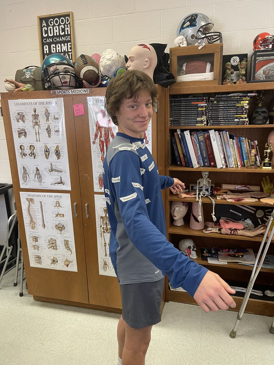 ReaganSportsMed's tweet photo. Shoulder Complex Labeling practice this morning in Sports Med 3 https://t.co/ZAMrCovm4j