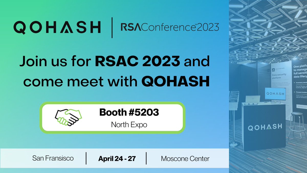 Qohash's tweet photo. 🚀 Qohash will be at RSA Conference!

Join us at booth #5203 and discover how Qohash helps you secure workstations, speed investigations and meet compliance with 24/7 tracking of employee interactions with sensitive data.

#rsac2023 #rsac #datasecurity

https://t.co/gc8cUTb3oS https://t.co/8ltB0mY5EE