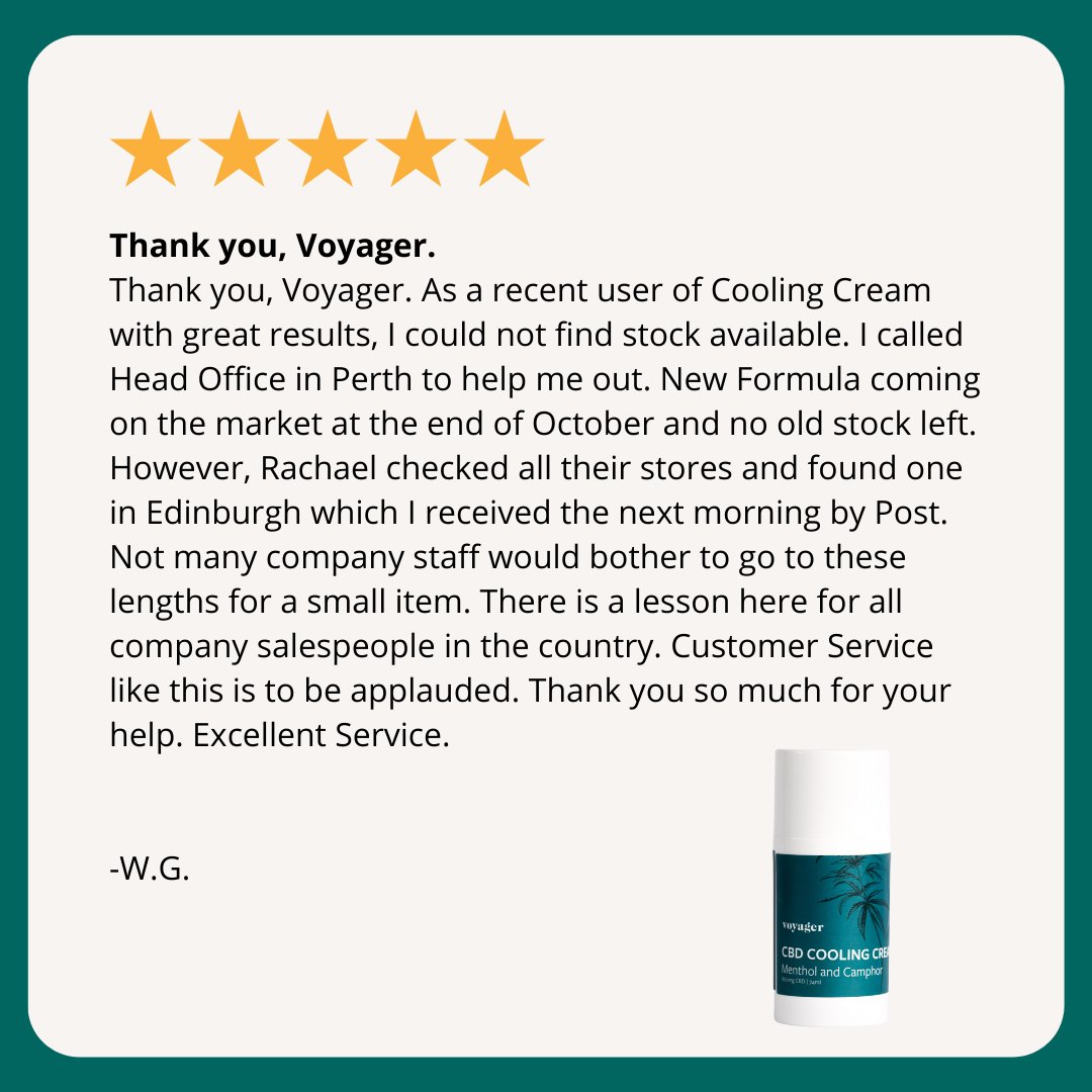 We want to hear about your experience with Voyager CBD Products. Save 10% on your next order by leaving a review of Voyager on Trustpilot!
#leaveareview #reviewus #cbdreview #trustpilot #voyagercbd #cbdoil #cbdeczemacream #cbdcoolingcream
