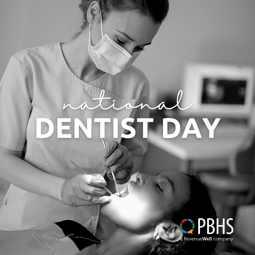 Happy National Dentist's Day from PBHS, a RevenueWell company! We appreciate all of our dental specialists who keep our chompers chomping, our gnashers gnashing, and our whites pearly. 🦷 #NationalDentistsDay